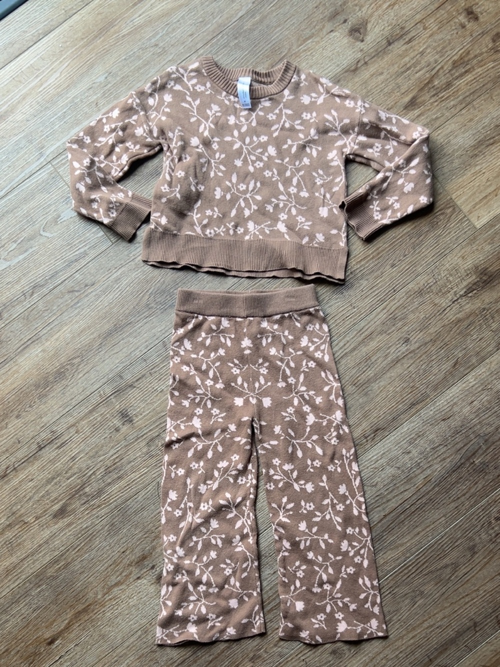 Girls' Floral Knit outfit set